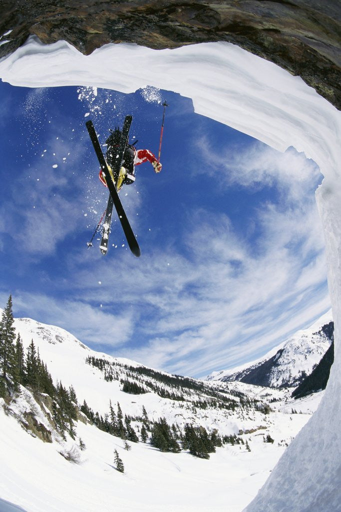 Detail of Skier Performing Jump by Corbis