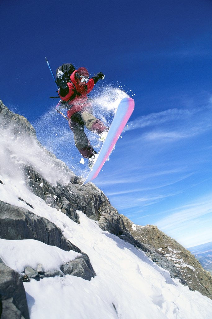 Detail of Snowboarder Performing Jump by Corbis