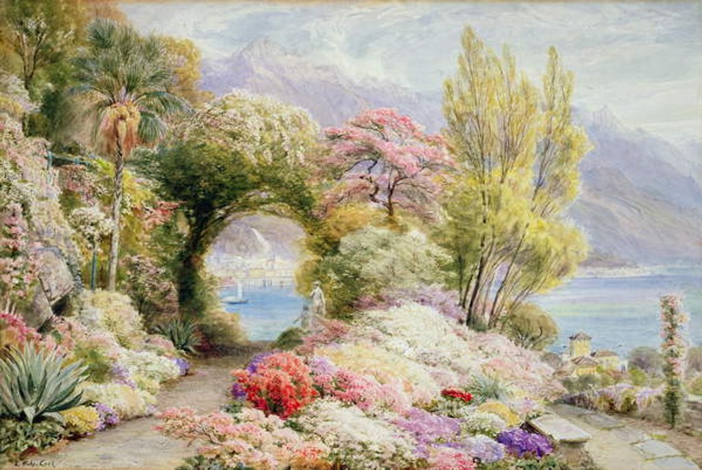 Detail of River Latte from the Heights of Serbelloni, Lake Como by Ebenezer Wake-Cook