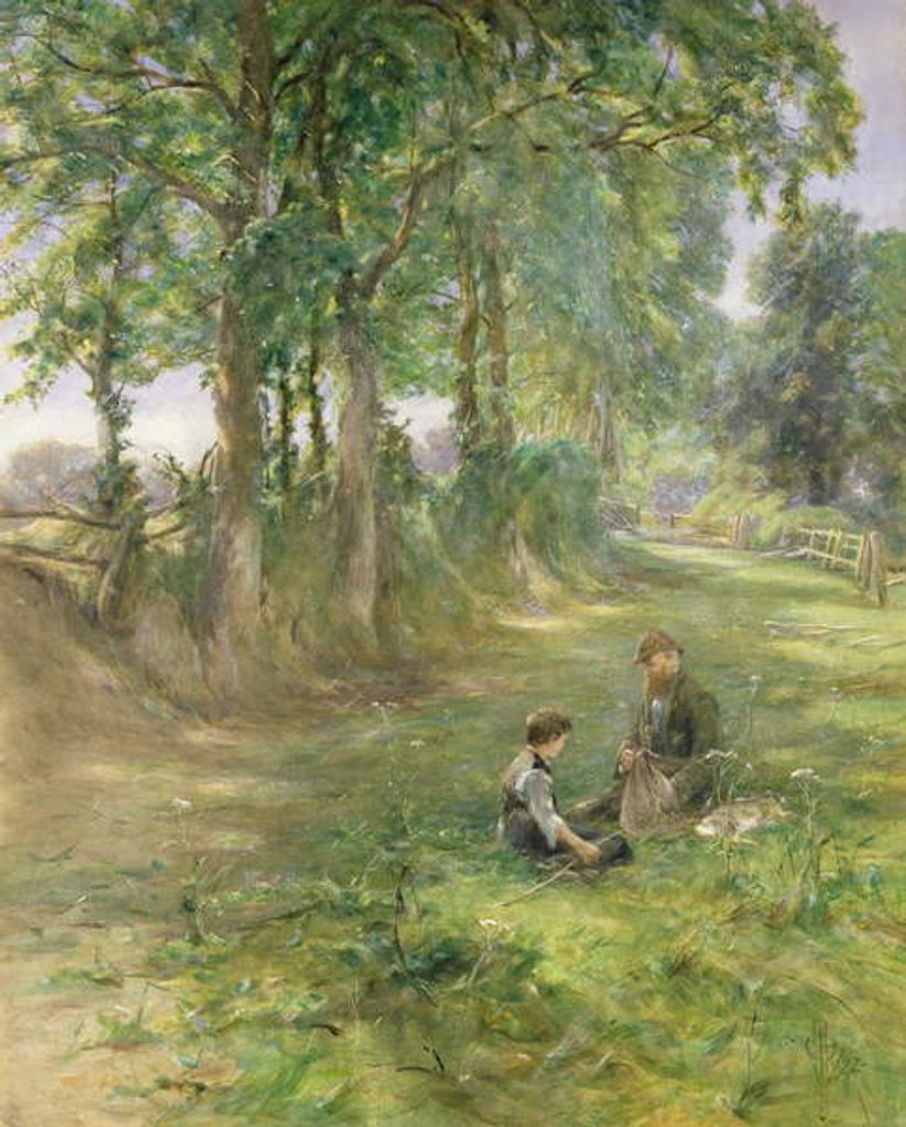 Detail of The Gamekeeper's Rest, 1897 by Erskine E. Nicol