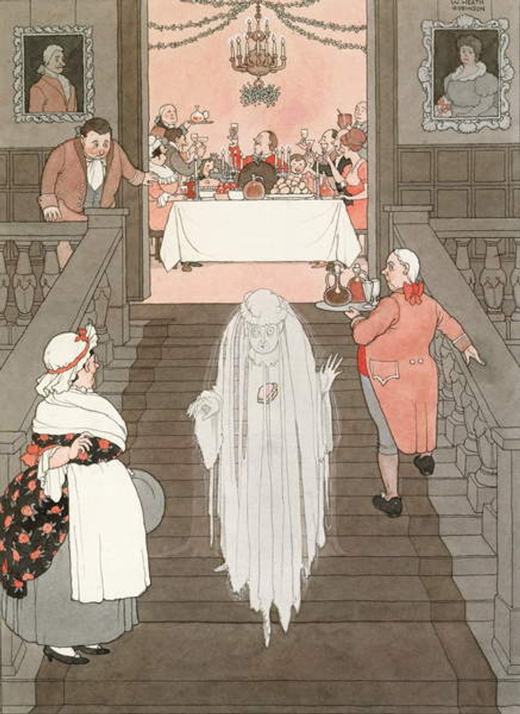 Detail of The Ghost and the Mince Pie, 1941 by William Heath Robinson