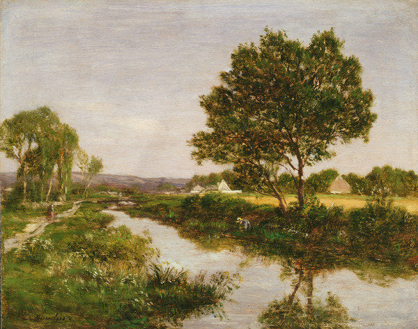 Detail of River on the Outskirts of Quimper, 1854-57 by Eugene Louis Boudin