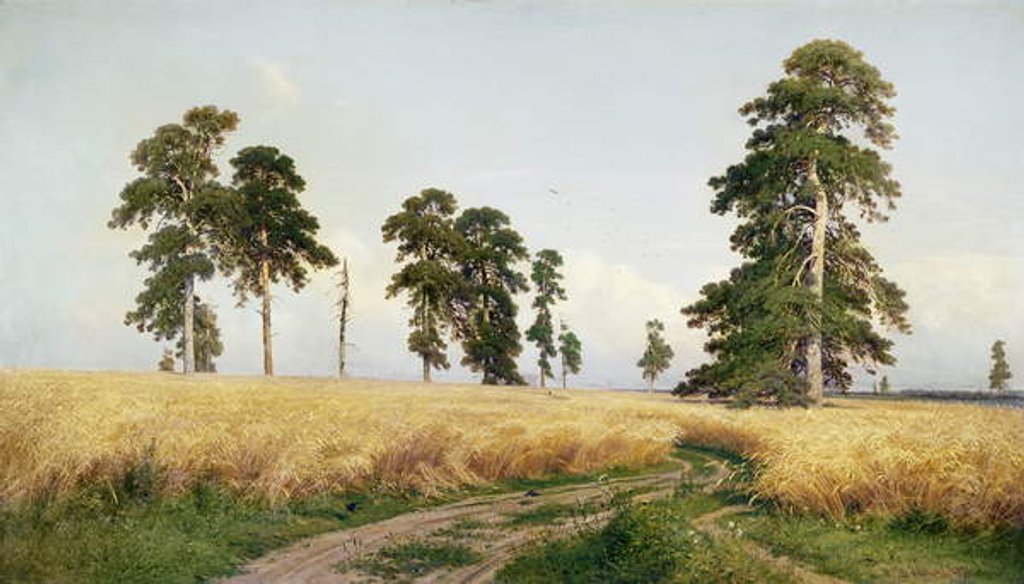 Detail of The Field of Wheat, 1878 by Ivan Ivanovich Shishkin