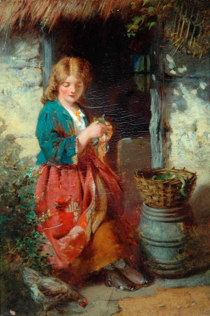 Detail of Woman At A Cottage Door, 1851-93 by Thomas Faed