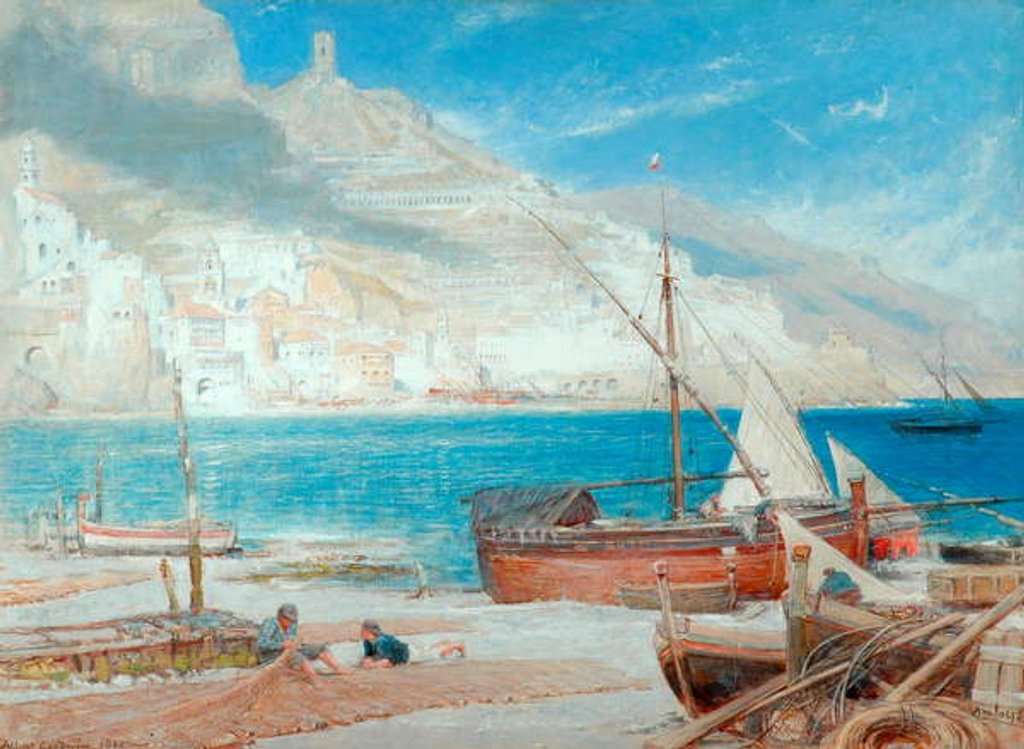 Detail of Amalfi, 1900 by Albert Goodwin