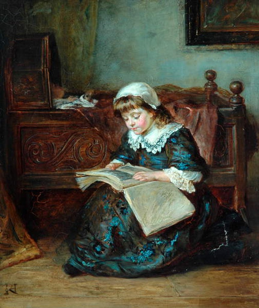 Detail of The Story Book, 1864-93 by Robert Alexander Hillingford