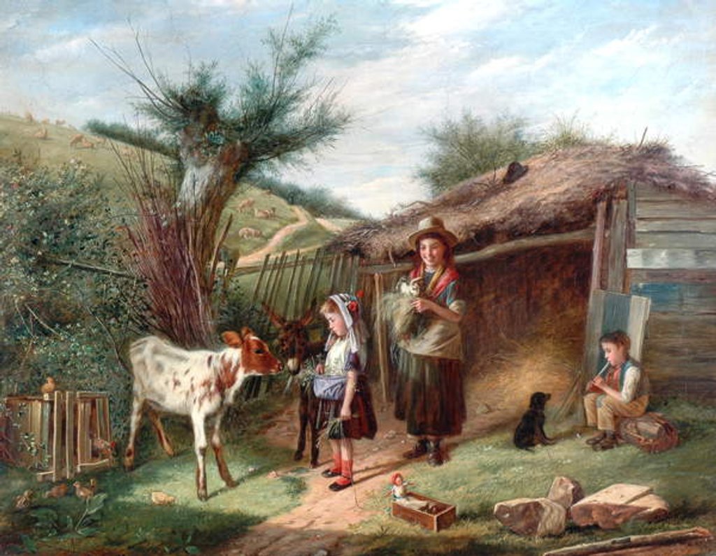 Detail of The Pets, 1838 by Charles Hunt
