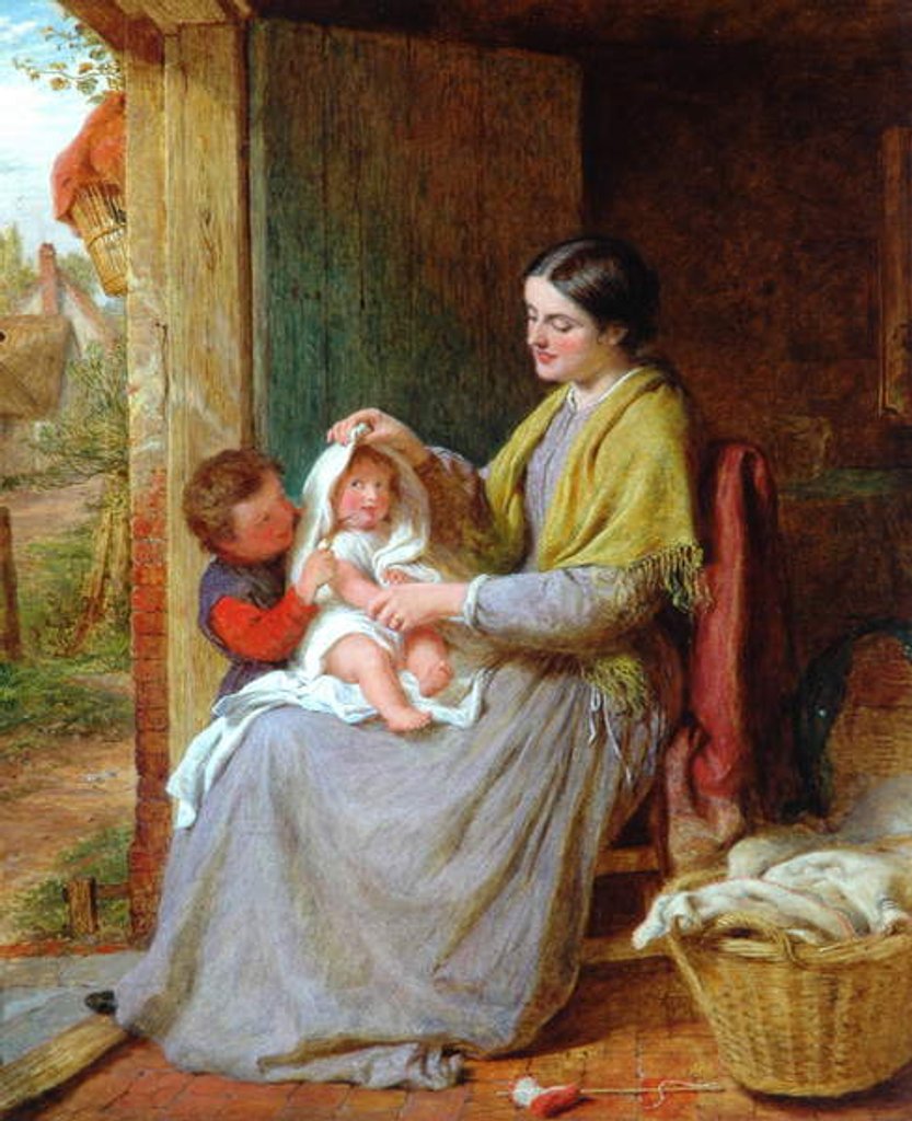 Detail of Playing With Baby, 1863 by George Smith