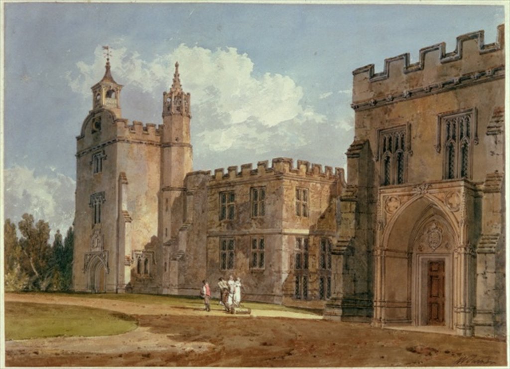 Detail of The Bishop's Palace, Salisbury, c.1795 by Joseph Mallord William Turner