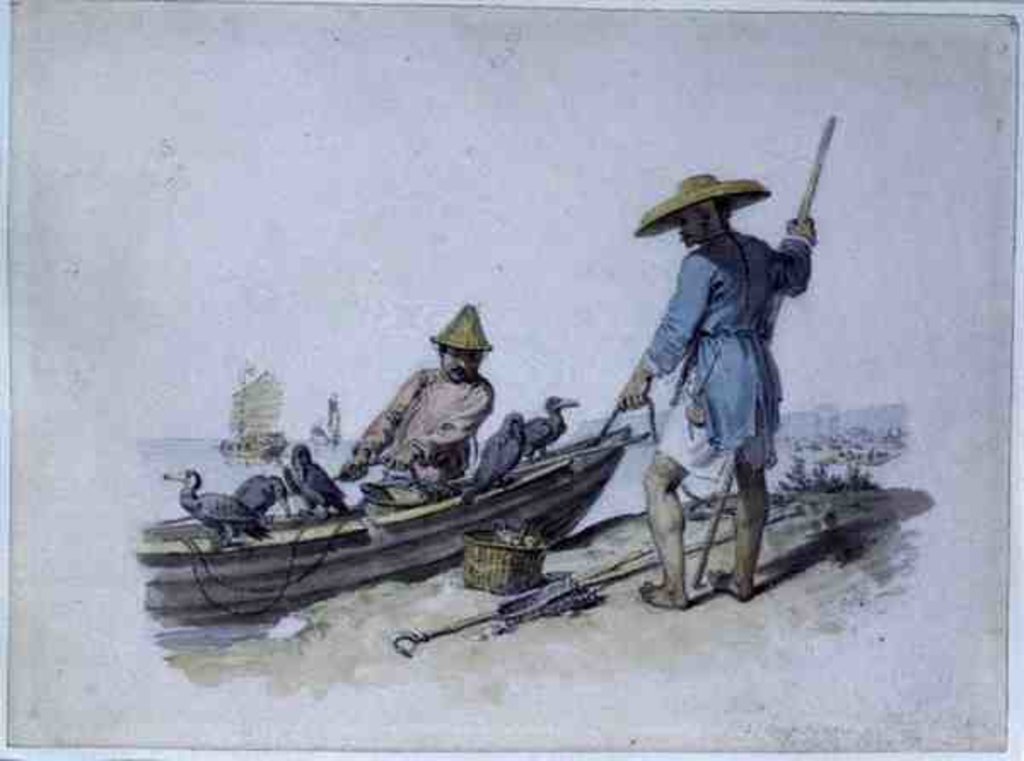 Detail of Chinese Fishermen with Cormorants by William Alexander