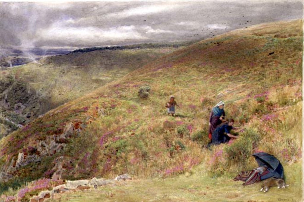 Detail of On the South Downs, 1879 by Albert Goodwin