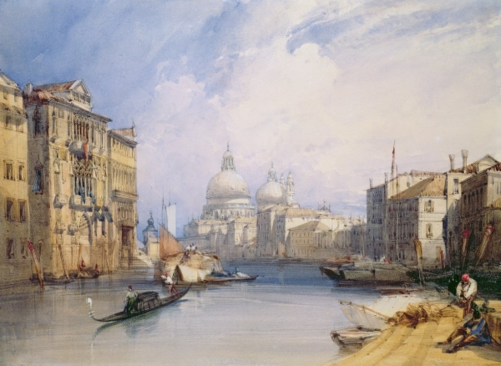 Detail of The Grand Canal, Venice, 1879 by William Callow