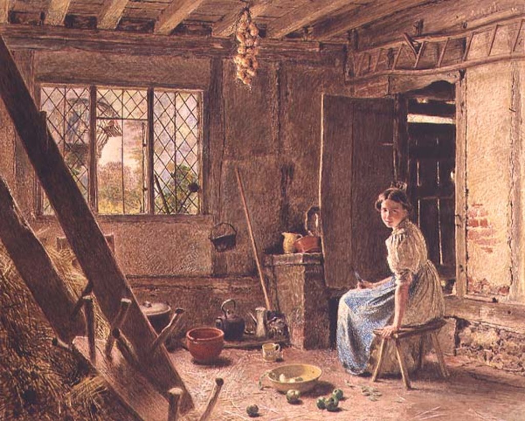 Detail of The Maid and the Magpie, A Cottage Interior at Shillington, Bedfordshire, 1834 by William Henry Hunt