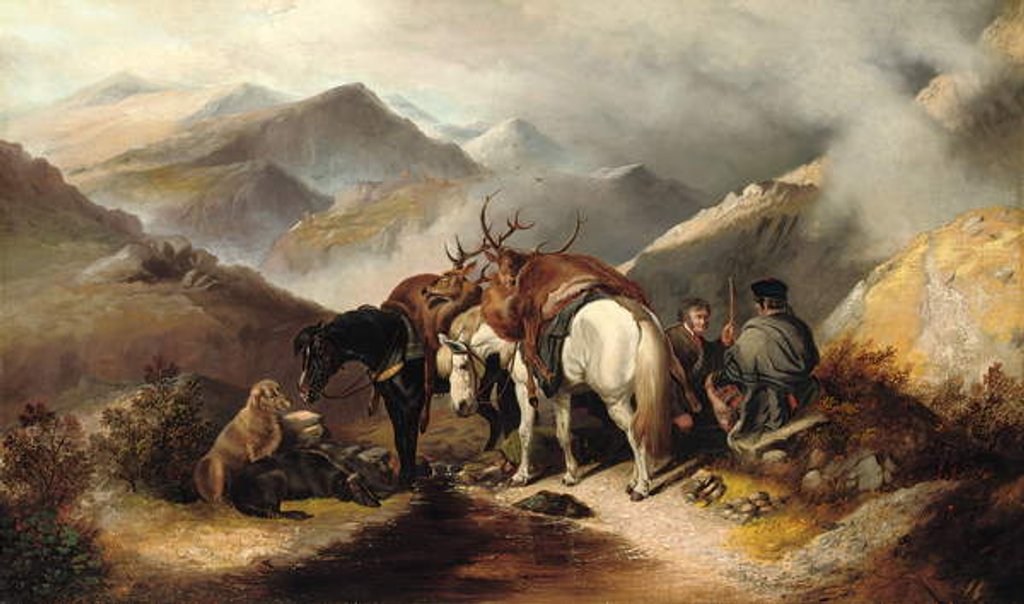 Detail of Stalking on the Highlands, 1871 by W. W. Morris