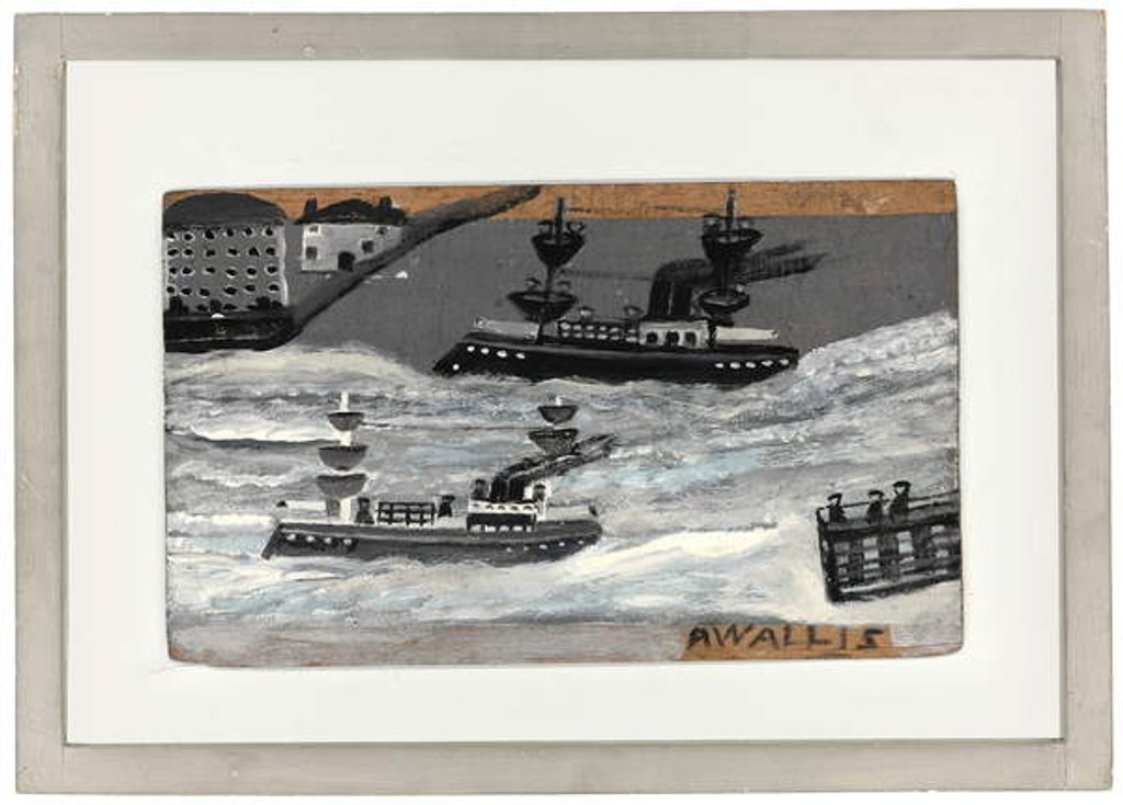 Detail of Gunboats in wartime by Alfred Wallis