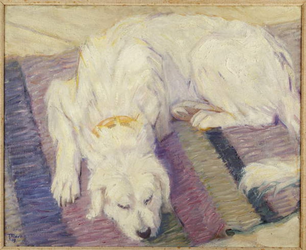 Detail of Sleeping Dog, 1909 by Franz Marc