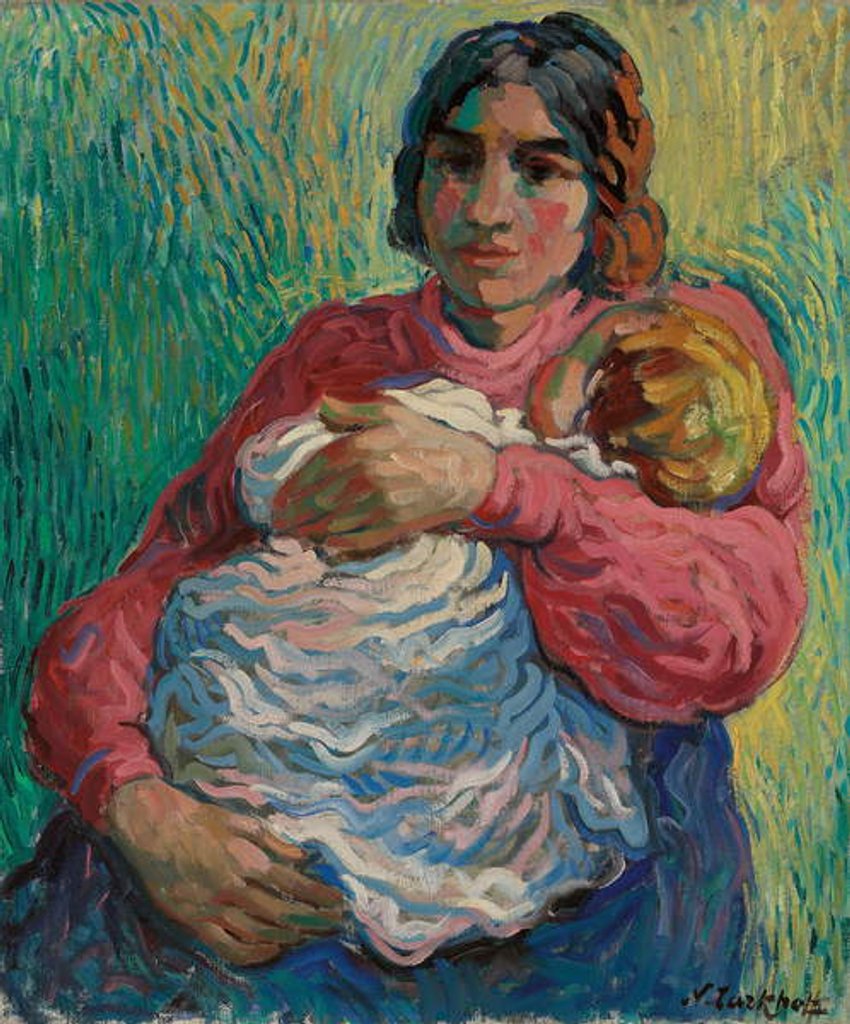 Detail of Motherhood by Nikolai Alexandrovich Tarkhoff