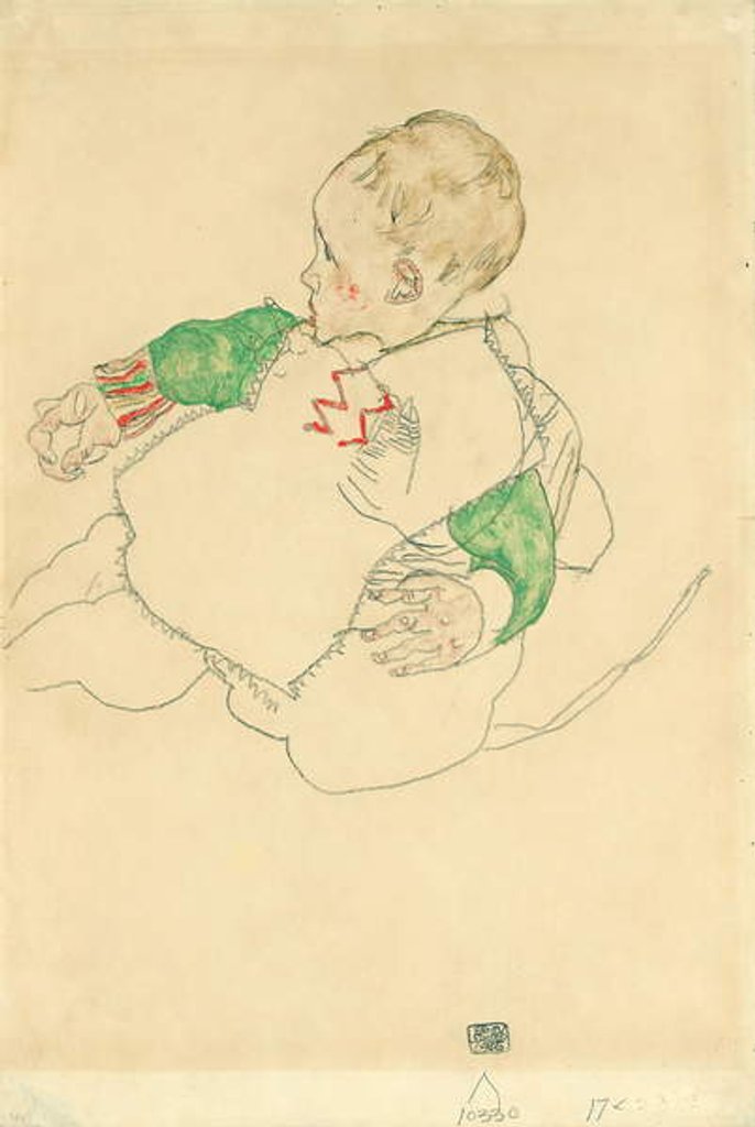 Detail of Child with Green Sleeves, 1916 by Egon Schiele