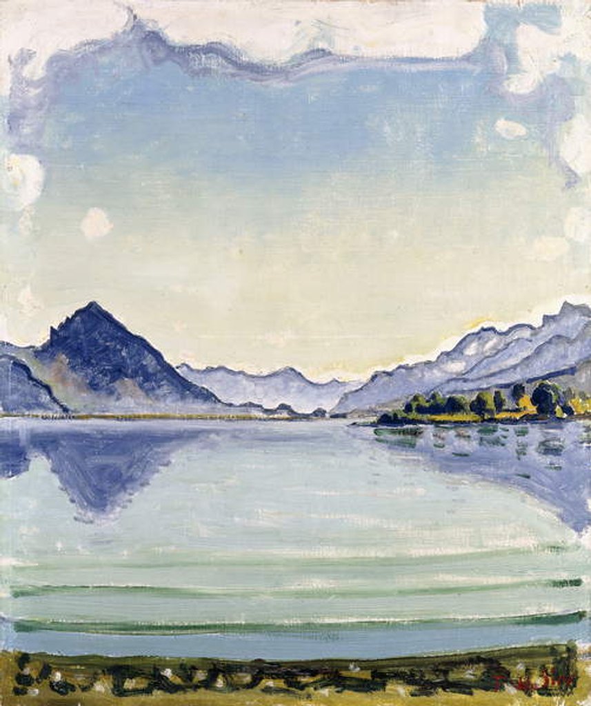 Detail of Thunersee at Leissingen, 1909 by Ferdinand Hodler