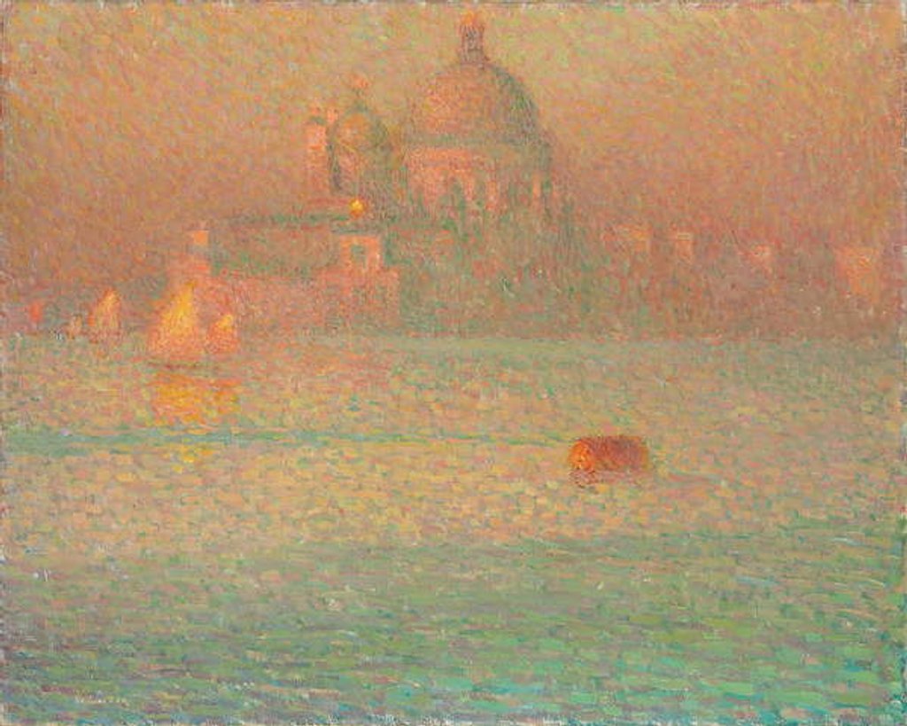 Detail of The Salute, Winter morning, Venice; La Salute, matin d'hiver, Venise, 1907 by Henri Eugene Augustin Le Sidaner