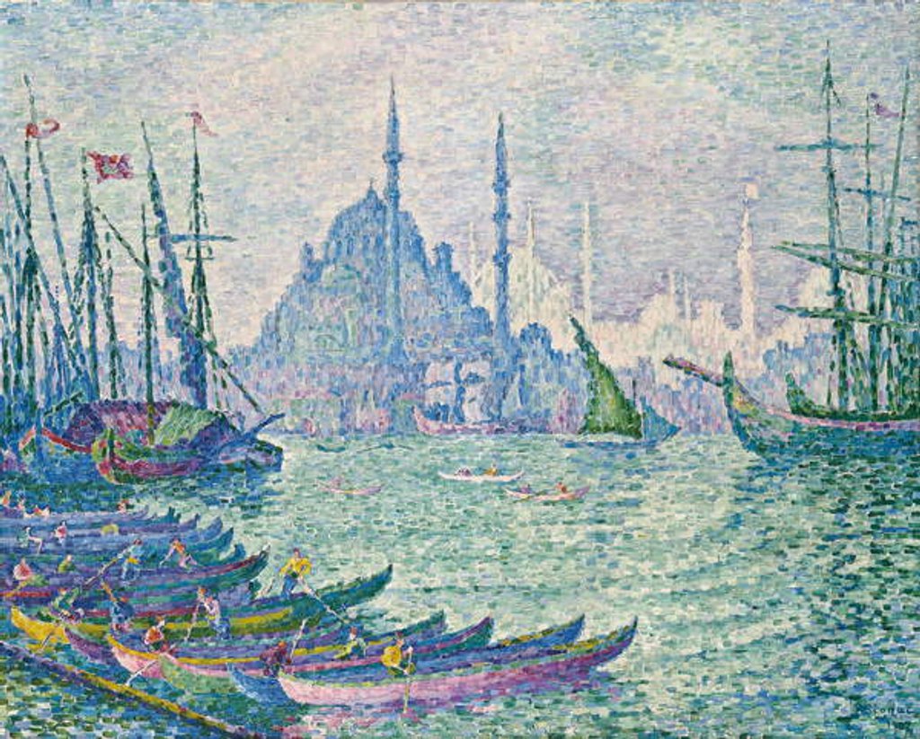Detail of The Minarets at the Golden Horn; La Corne d'Or, les Minarets, 1907 by Paul Signac