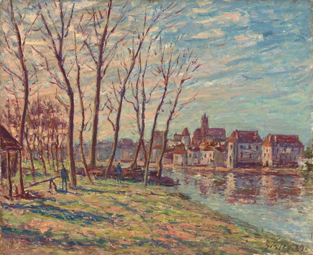Detail of View of Moret, 1889 by Alfred Sisley