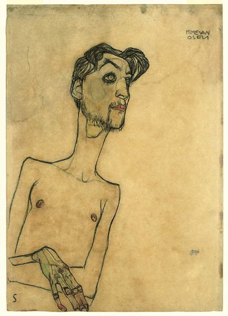 Detail of Mime van Osen, 1910 by Egon Schiele