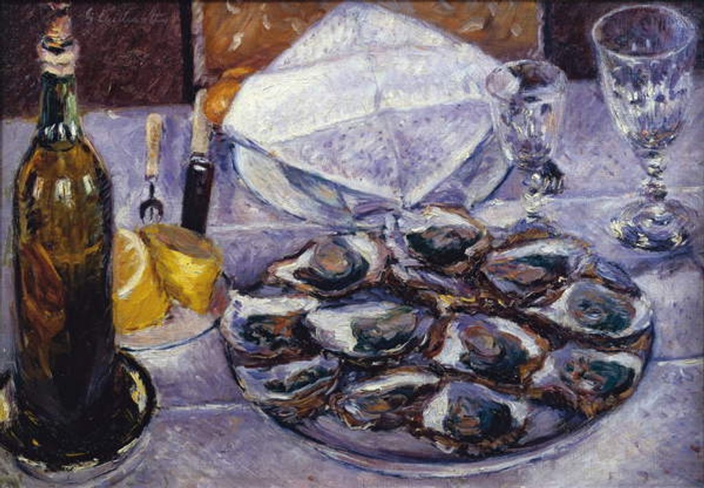 Detail of Still Life with Oysters, 1881 by Gustave Caillebotte