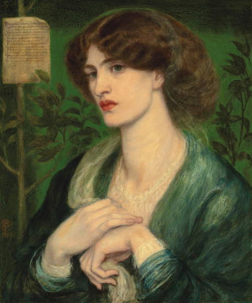 Detail of The Salutation of Beatrice, 1869 by Dante Gabriel Charles Rossetti
