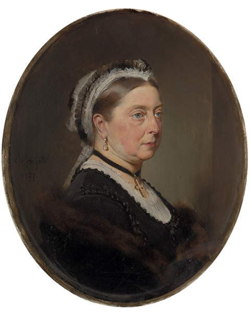 Detail of Queen Victoria, 1877 by Heinrich von Angeli