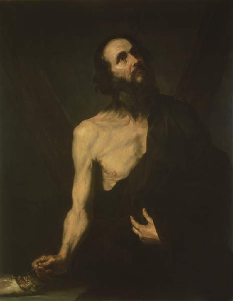 Detail of St. Andrew by Jusepe de Ribera