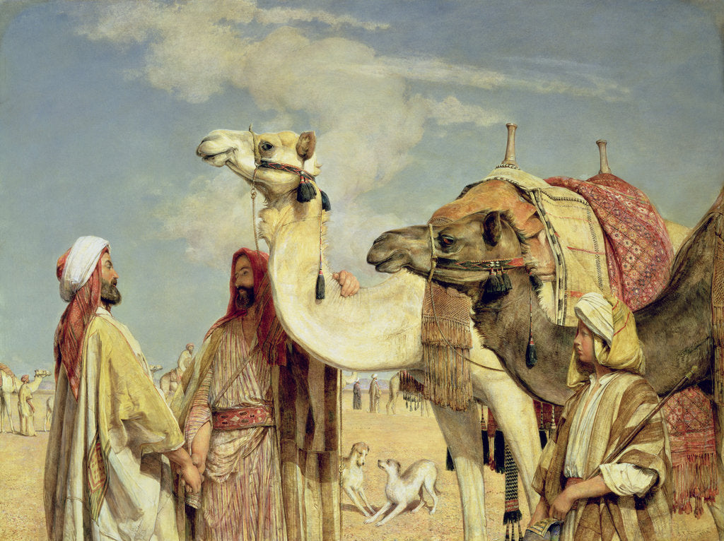 Detail of Greetings in the Desert, Egypt 1855 by John Frederick Lewis