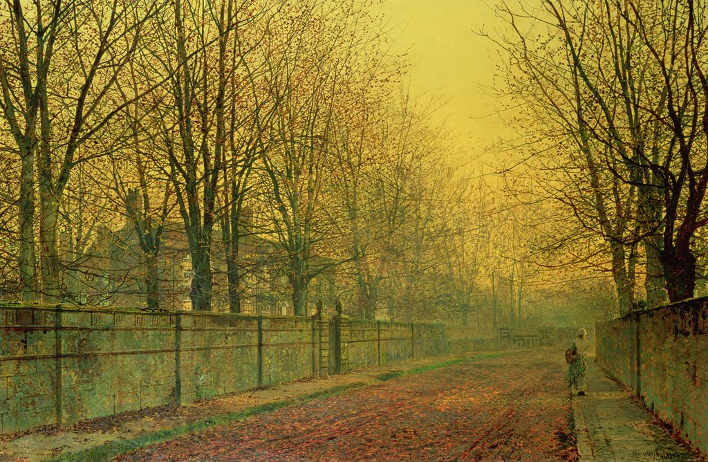 Detail of In the Golden Glow of Autumn, 1884 by John Atkinson Grimshaw