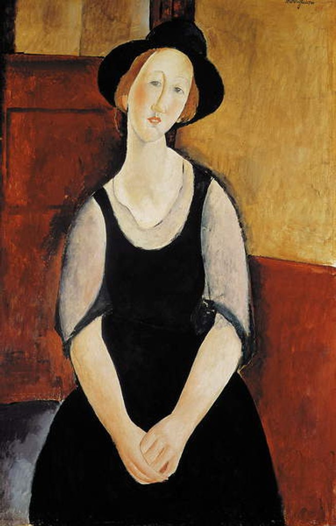 Detail of Portrait of Thora Klinckowstrom by Amedeo Modigliani