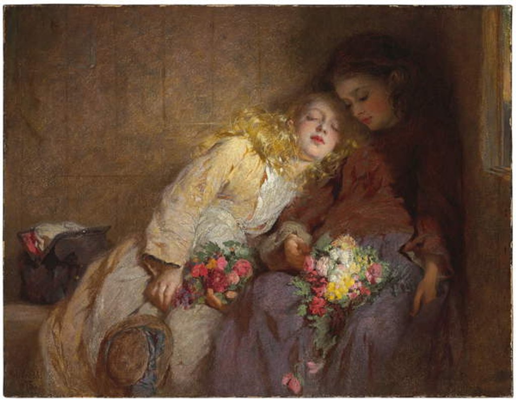 Detail of The Return Home, 1873 by George Elgar Hicks