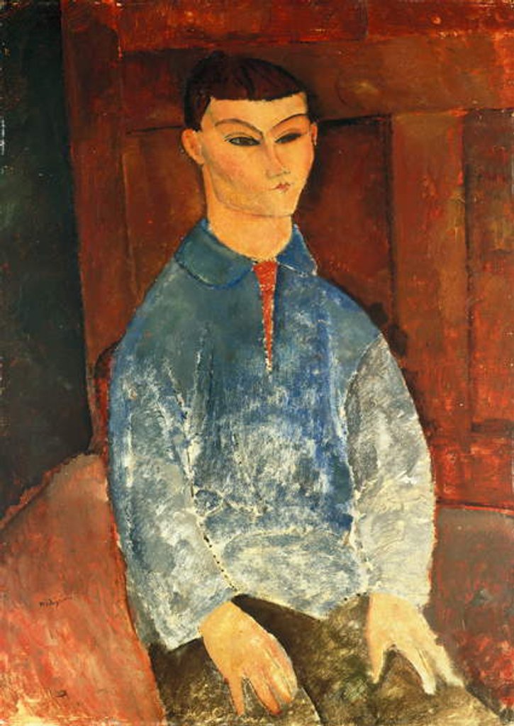 Detail of Moise Kisling Seated, 1916 by Amedeo Modigliani