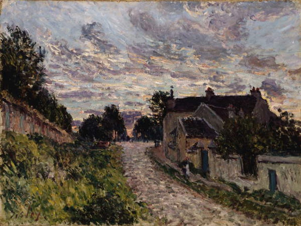 Detail of The Path to Louveciennes; Un Chemin a Louveciennes, 1876 by Alfred Sisley