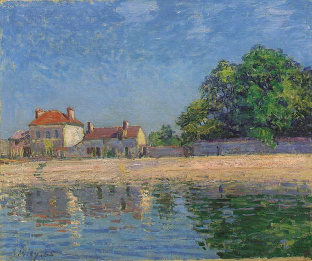 Detail of Bords du Loing, Saint-Mammes, 1885 by Alfred Sisley