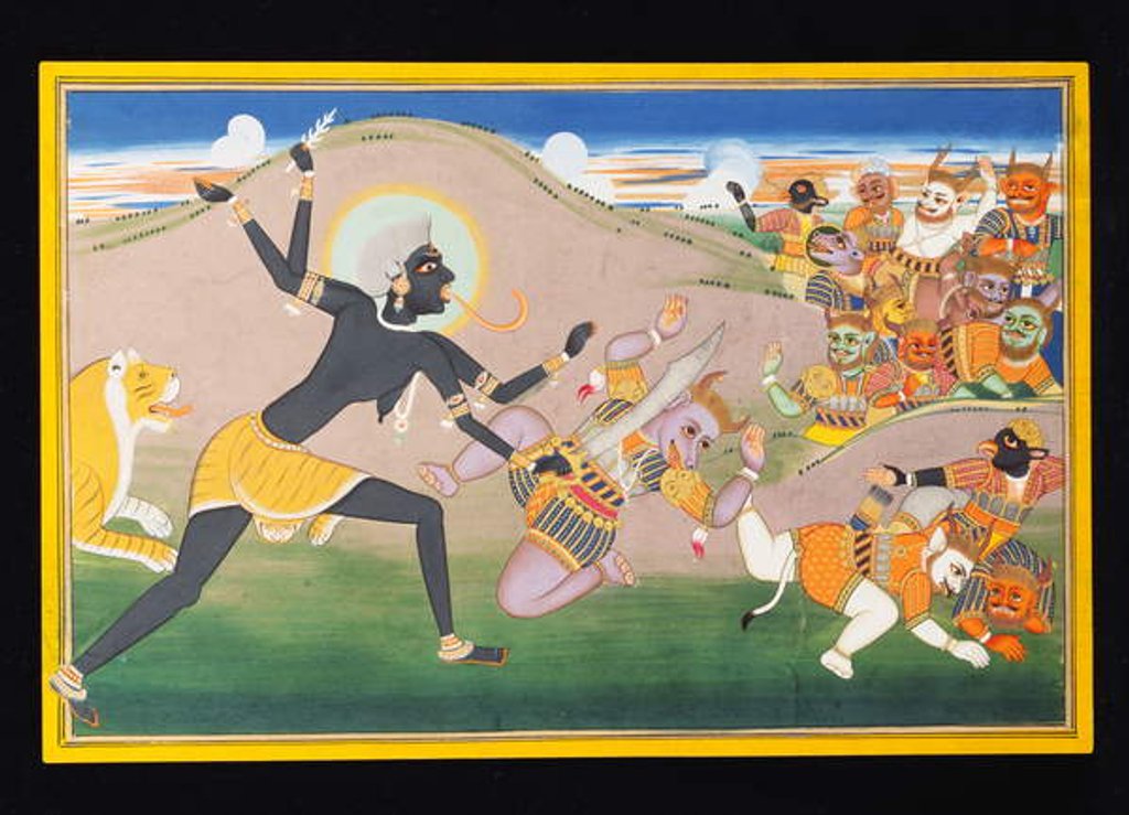 Detail of Kali Slaying Demons, c.1800-1820 by Indian School