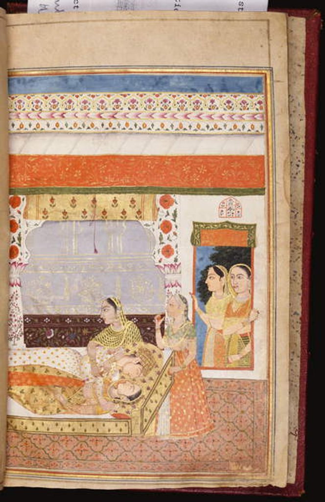 Detail of A Hindu love story of Manshar and Madh, c.1730 by Deccani School