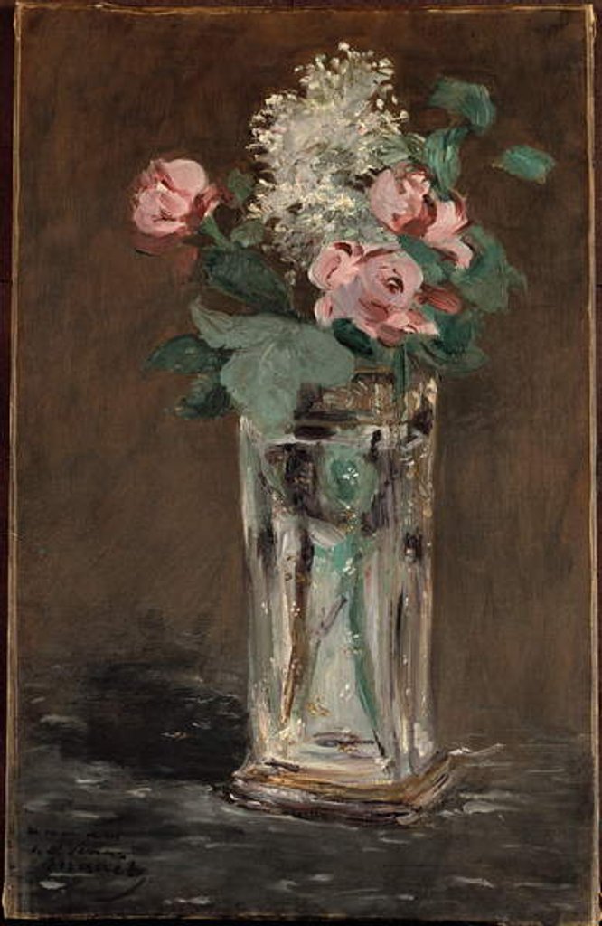 Detail of Flowers in a Crystal Vase by Edouard Manet