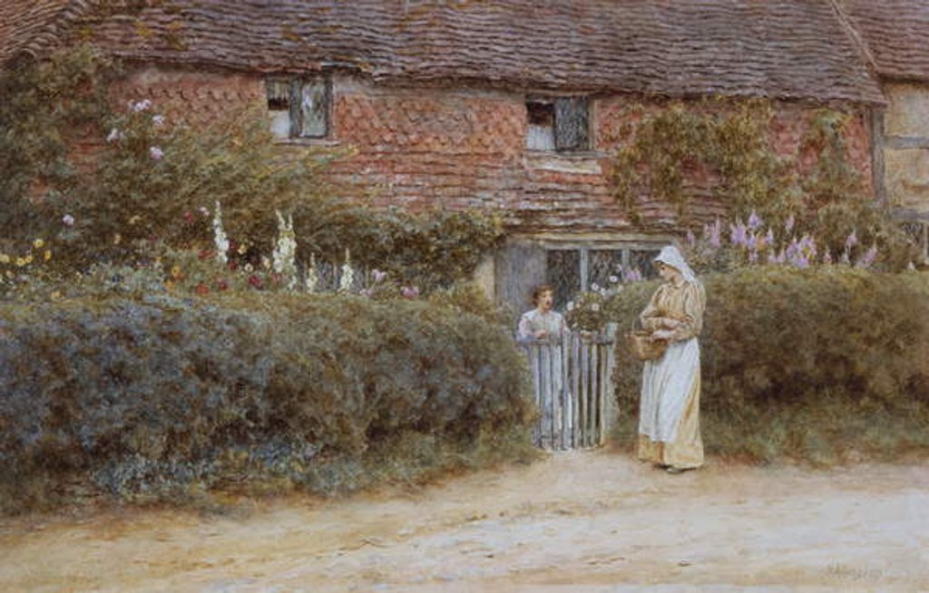 Detail of A Cottage at Haslemere by Helen Allingham