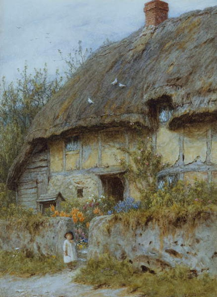 Detail of A Berkshire Cottage by Helen Allingham