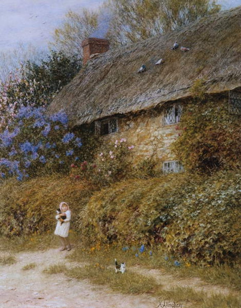 Detail of Old Cottage at Freshwater, Isle of Wight by Helen Allingham