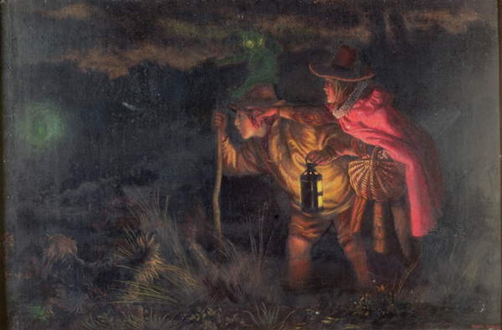 Detail of Jack O'Lantern, 1872 by Arthur Hughes