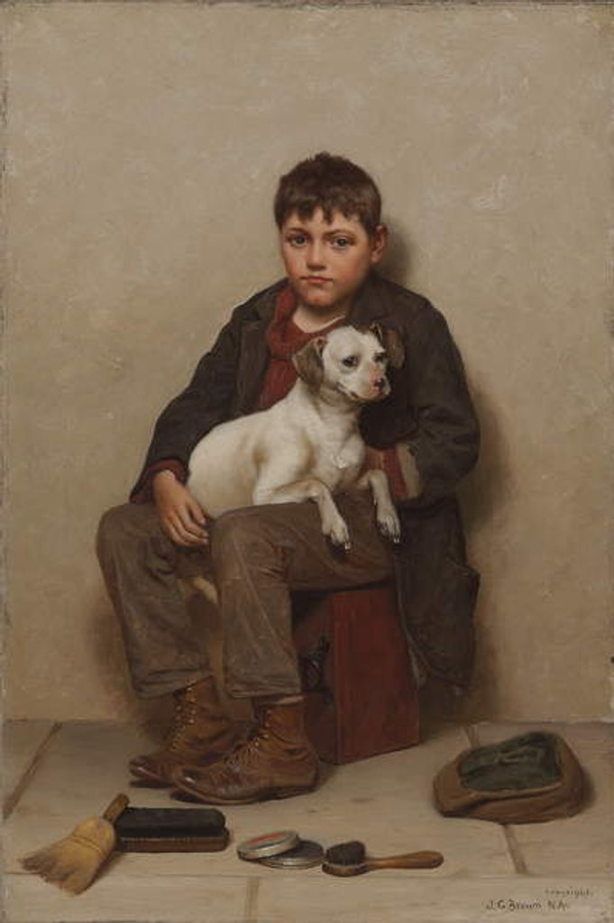 Detail of True Friends, 1900 by John George Brown