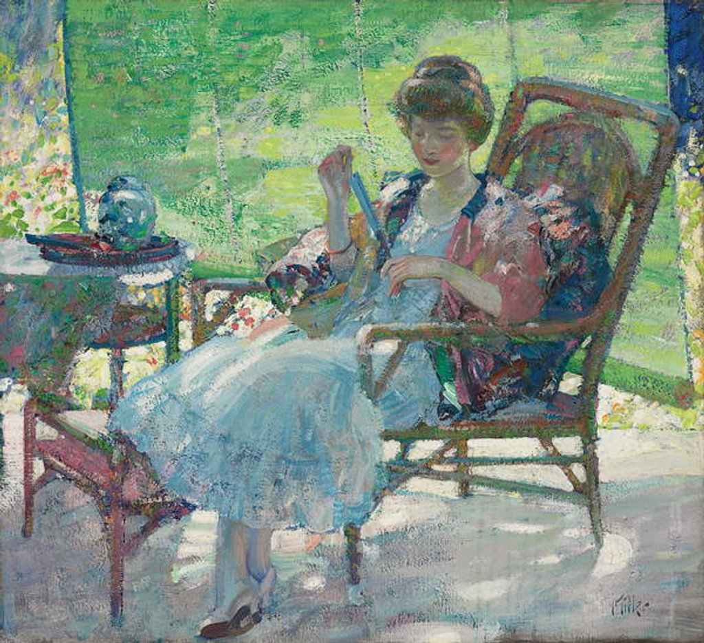 Detail of Day Dreams, c.1916 by Richard Emil Miller