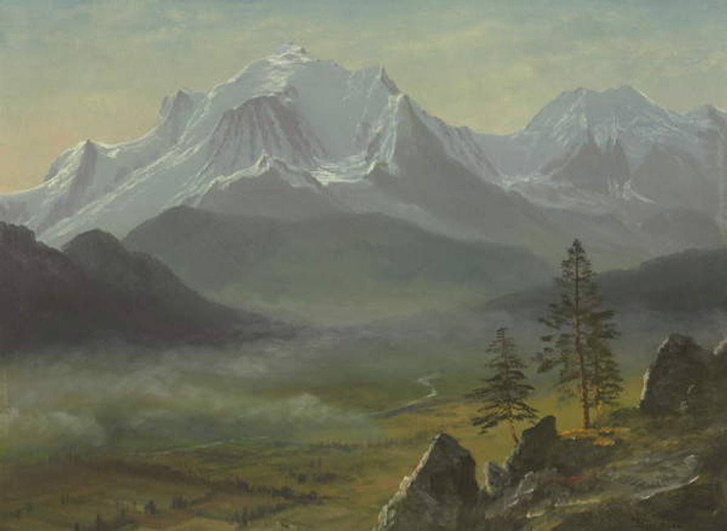 Detail of Mont Blanc by Albert Bierstadt