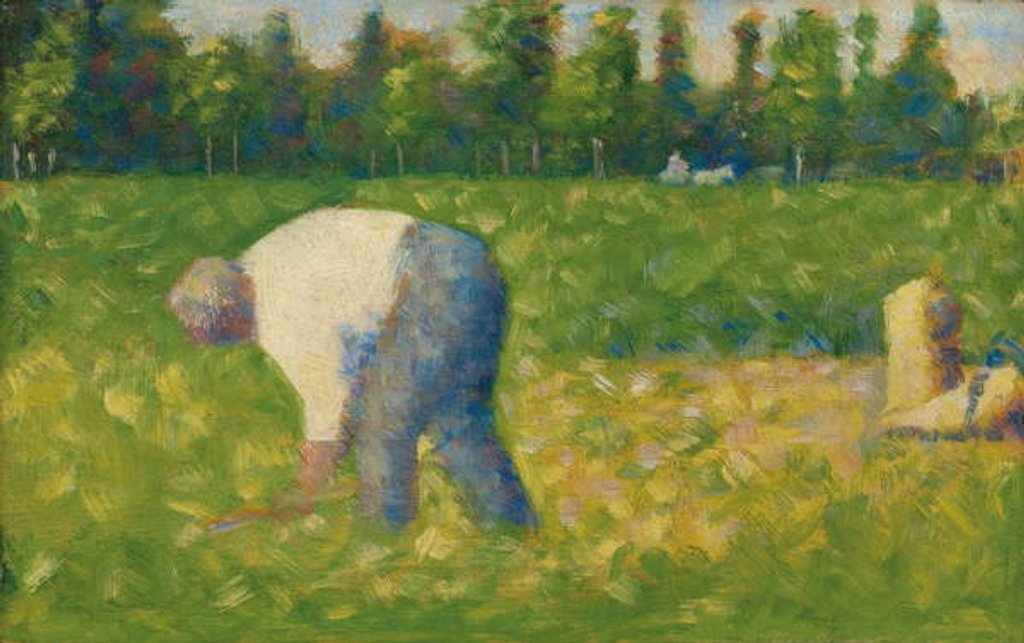 Detail of Peasant Working; Paysan travaillant, 1882-1883 by Georges Pierre Seurat
