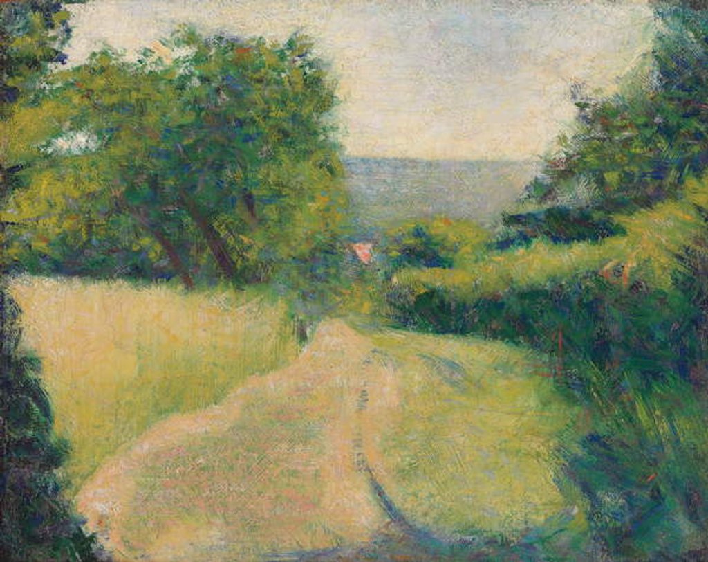 Detail of The Sunken Lane; Le Chemin creux, 1882 by Georges Pierre Seurat